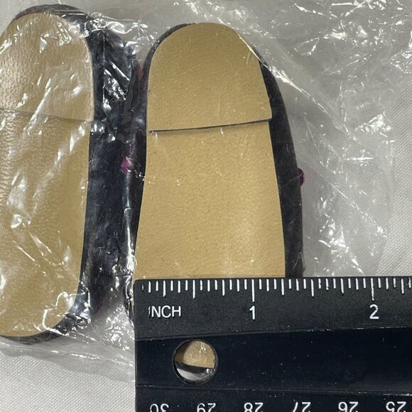 Tallinas Doll Shoes Style 212 Size 4 With Embroidered & Beaded Design Vintage - Picture 7 of 9